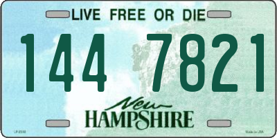 NH license plate 1447821