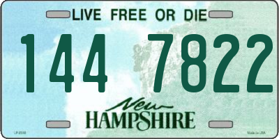 NH license plate 1447822
