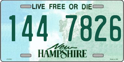 NH license plate 1447826