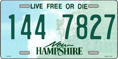 NH license plate 1447827