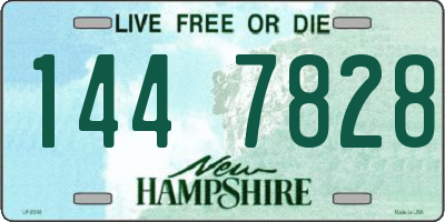 NH license plate 1447828