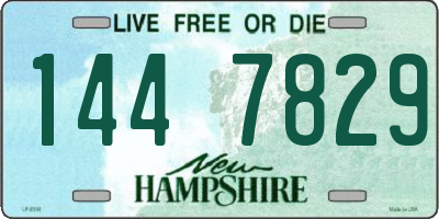 NH license plate 1447829