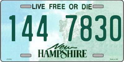NH license plate 1447830