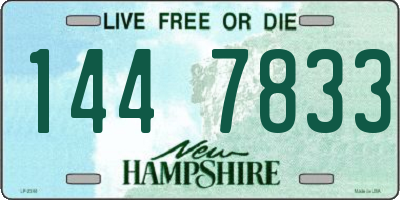 NH license plate 1447833