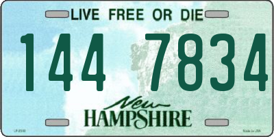 NH license plate 1447834