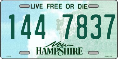NH license plate 1447837