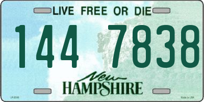 NH license plate 1447838
