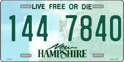 NH license plate 1447840