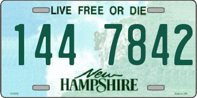 NH license plate 1447842