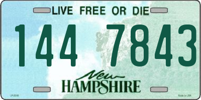 NH license plate 1447843