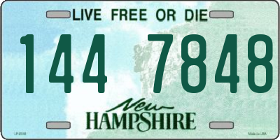 NH license plate 1447848