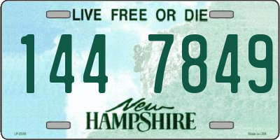 NH license plate 1447849