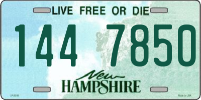 NH license plate 1447850
