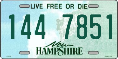 NH license plate 1447851