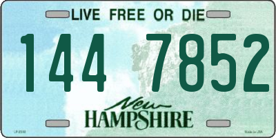 NH license plate 1447852