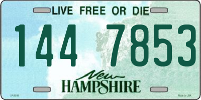 NH license plate 1447853