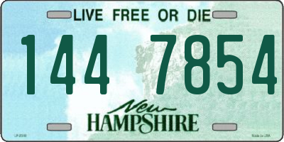 NH license plate 1447854