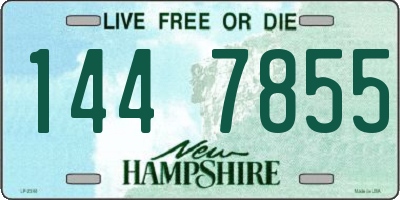 NH license plate 1447855