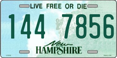 NH license plate 1447856