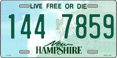 NH license plate 1447859
