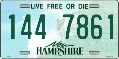 NH license plate 1447861