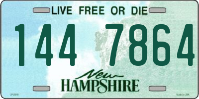 NH license plate 1447864