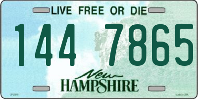 NH license plate 1447865