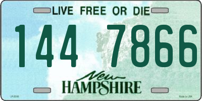 NH license plate 1447866