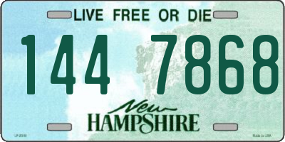 NH license plate 1447868