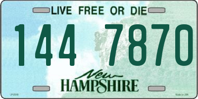 NH license plate 1447870
