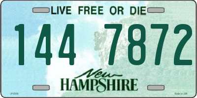NH license plate 1447872