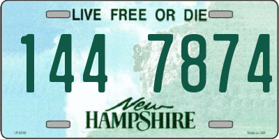 NH license plate 1447874
