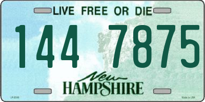 NH license plate 1447875