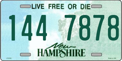 NH license plate 1447878