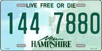 NH license plate 1447880