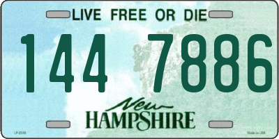 NH license plate 1447886