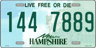 NH license plate 1447889