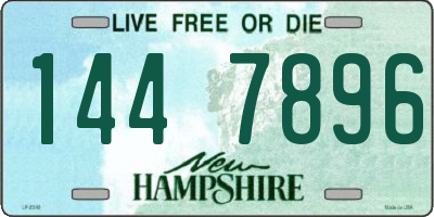 NH license plate 1447896