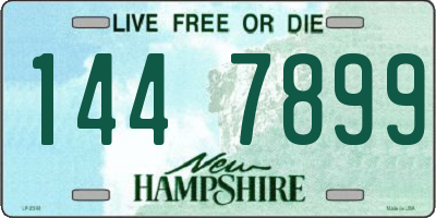 NH license plate 1447899