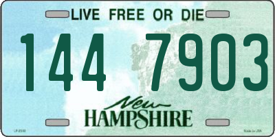 NH license plate 1447903