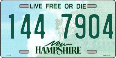 NH license plate 1447904