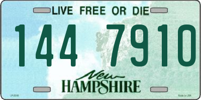 NH license plate 1447910