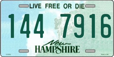 NH license plate 1447916