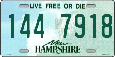 NH license plate 1447918
