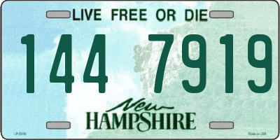 NH license plate 1447919