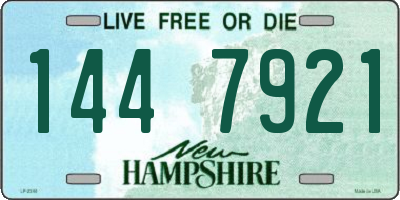 NH license plate 1447921