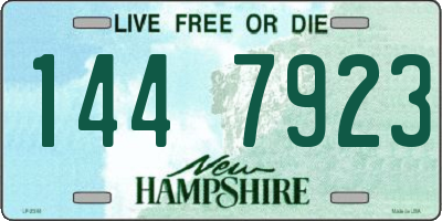 NH license plate 1447923