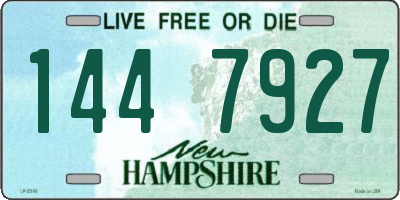 NH license plate 1447927