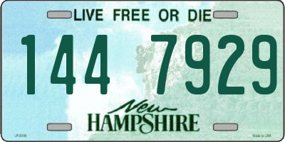 NH license plate 1447929