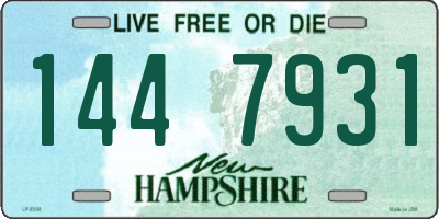 NH license plate 1447931